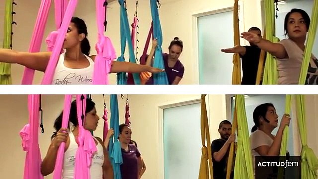 Acroyoga - Aeroyoga - Clases de Acroyoga - Equipo ActitudFEM -