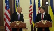 Joe Biden Ukrayna ziyaretinde Rusya'ya yüklendi
