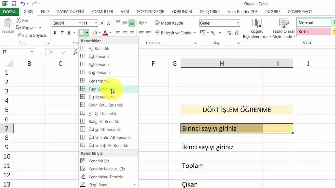 4 islem ogreniyorum