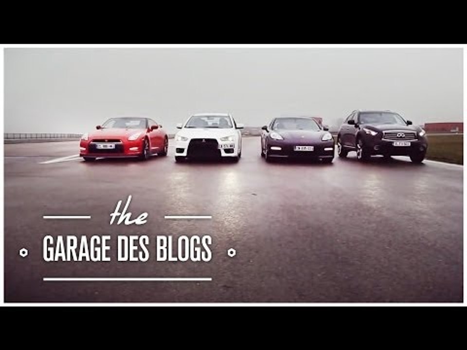 Nissan GTR - Lancer Evo X - Panamera 4S - FX 50S -