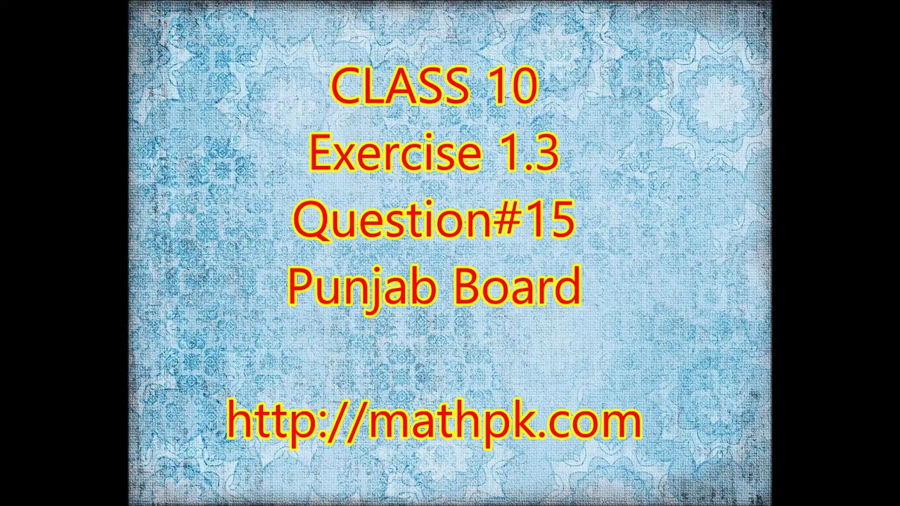 1.3-15 (P. Board-Class 10th)