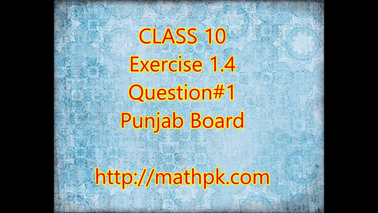 1.4-1 (P. Board-Class 10th)