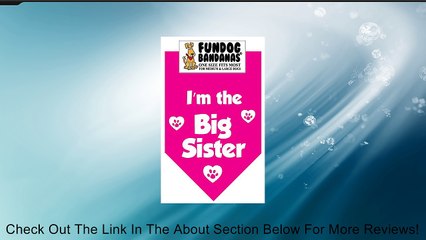 Big Sister Bandana for Medium to Large Dogs - hot pink Review