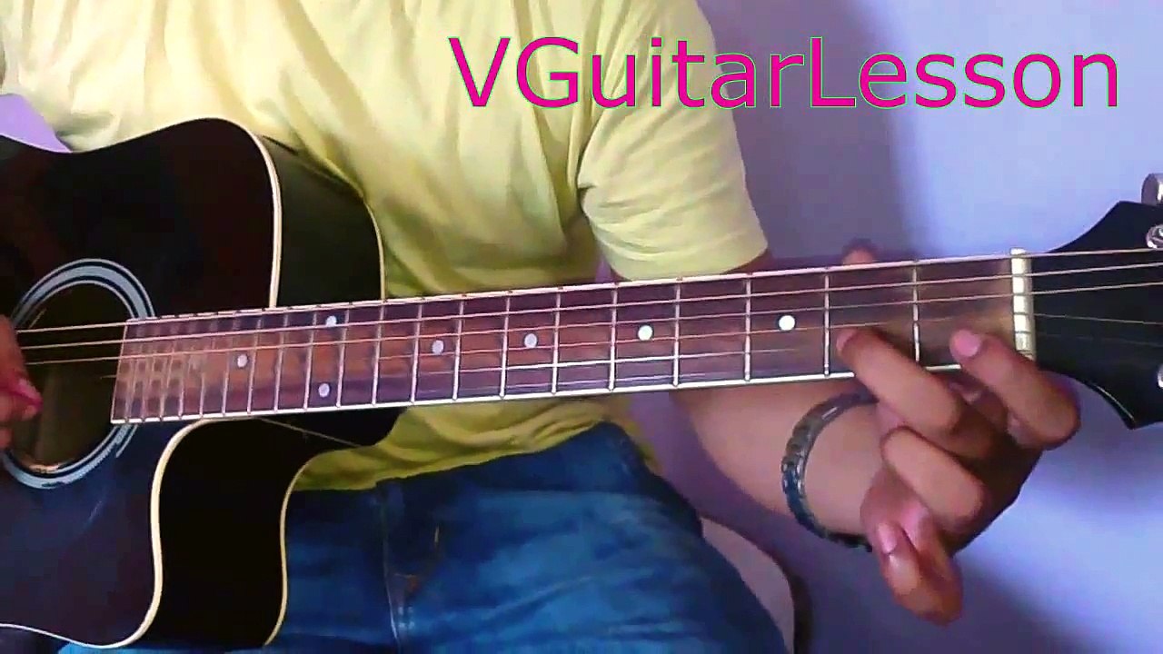 Aashiqui 2 LOVE THEME GUITAR LESSON- Easy Hindi Song Guitar Tutorial