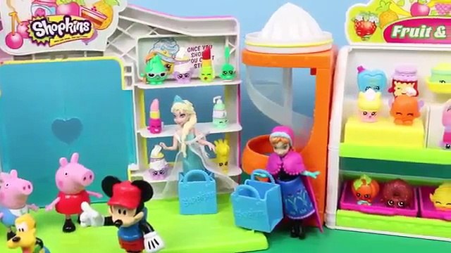 Shopkins Mickey Mouse Clubhouse Peppa Pig Disney Frozen Elsa Anna Minnie Open Surprise Toys Review