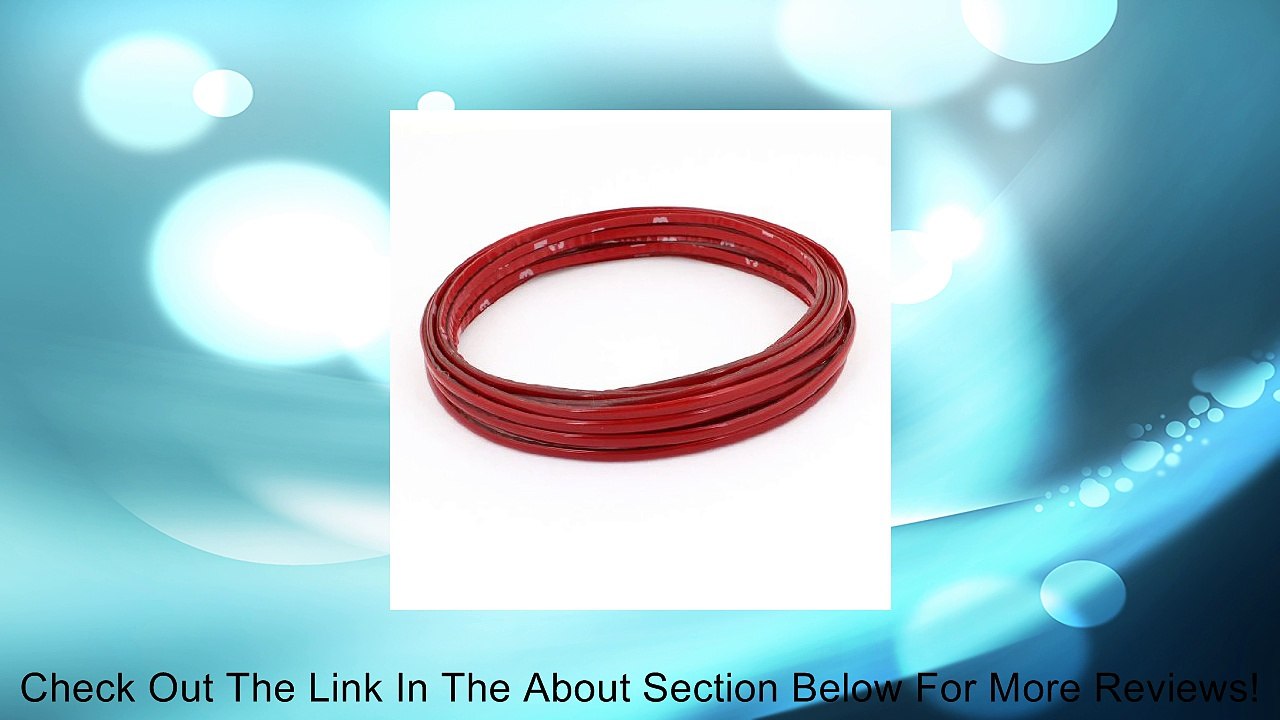 Car Interior Exterior Soft Plastic Flexible Slim Moulding Trim Strip Red 5M x 3mm Review
