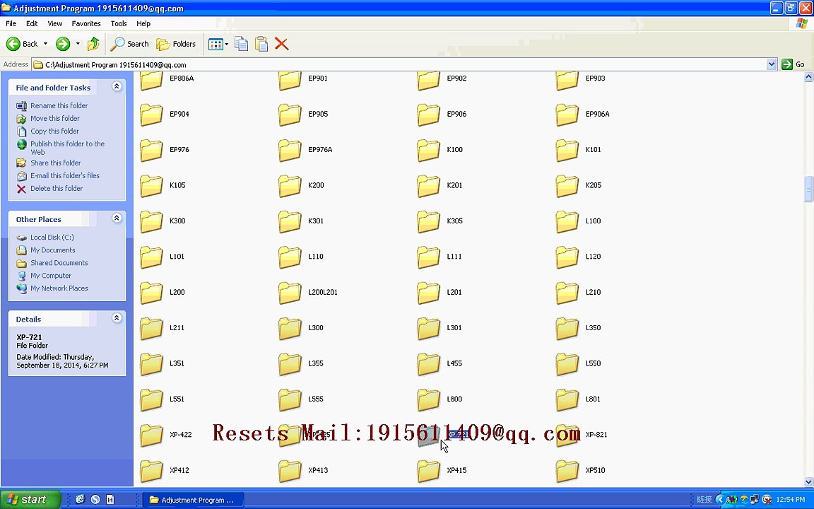 RESET EPSON Resets XP-721 Adjustment Program resetter