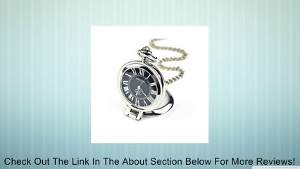 CredDeal Fashion Stainless Steel Case Roman Numbers Modern Pocket Watch Black PW052 Review
