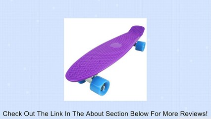 22" Standard Complete Skateboard Retro Board Selectable Colors Review