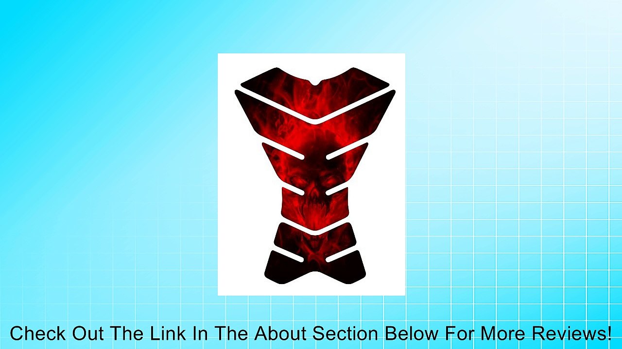Motorcycle Exploding Skull Red XXX Sportbike Gel Tank Pad tankpad Protector Decal Review