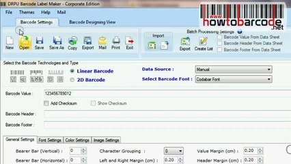 How do print QR code barcode font