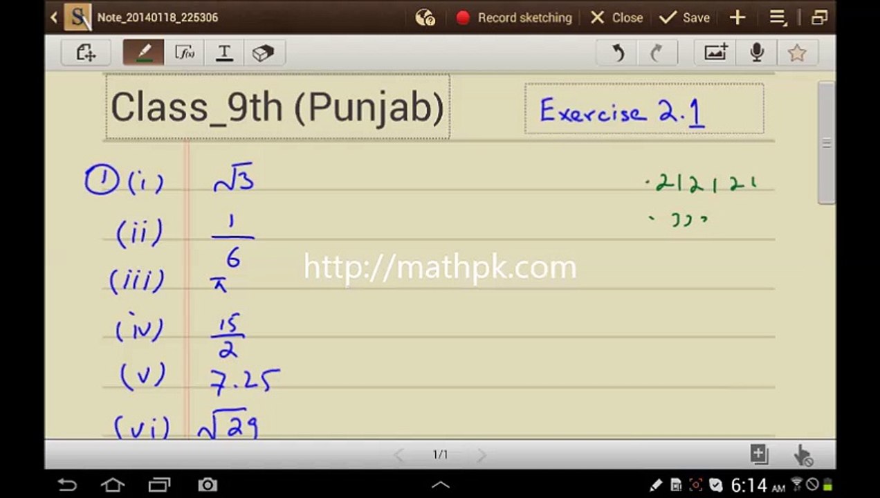 P-Math Class 9-Unit 2-Ex. 2.1-Q.1