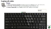 Alt codes ◄ ƒöΓ symbols öñ Laptop keyboards ♥