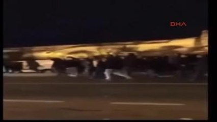 Galatasaray ile Kızılyıldız Taraftarlarının Kavgasından Görüntüler