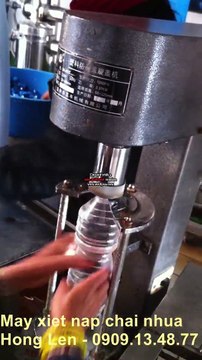 Máy xiết nắp chai nước suối, máy siết nắp chai nhựa, máy đóng nắp chai nước mắm, nước tương