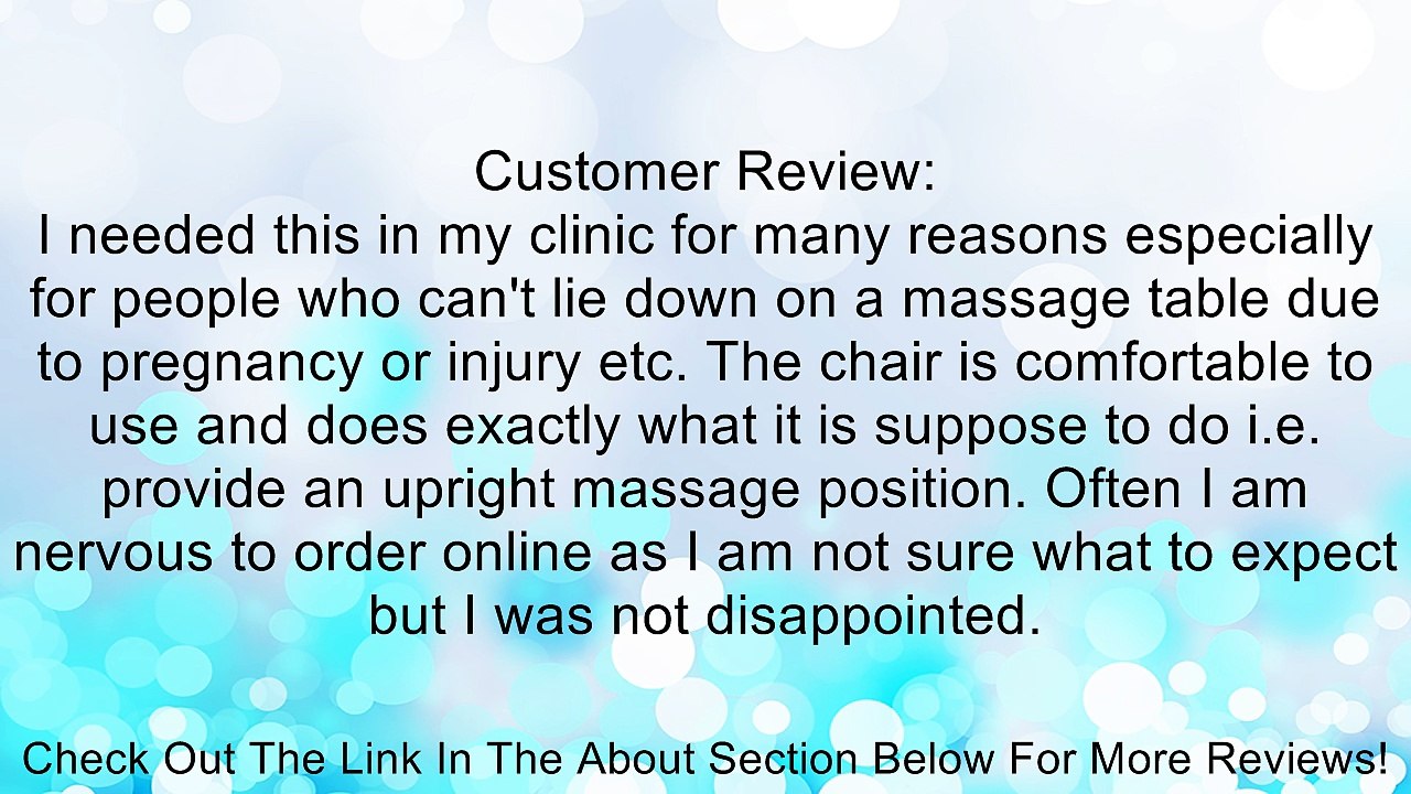 Salon Spa Portable Massage Chair MC-50BLK Review