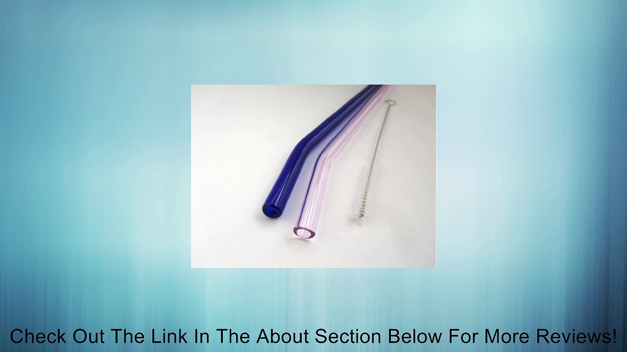 Glass Straws- Bent Blue and Pink Review