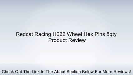 Redcat Racing H022 Wheel Hex Pins 8qty Review