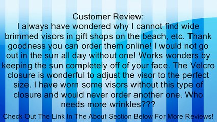 Extra Wide Brim Cloth Visor [style 222] Review