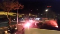 Galatasaray ile Kızılyıldız Taraftarlarının Kavgasından Görüntüler