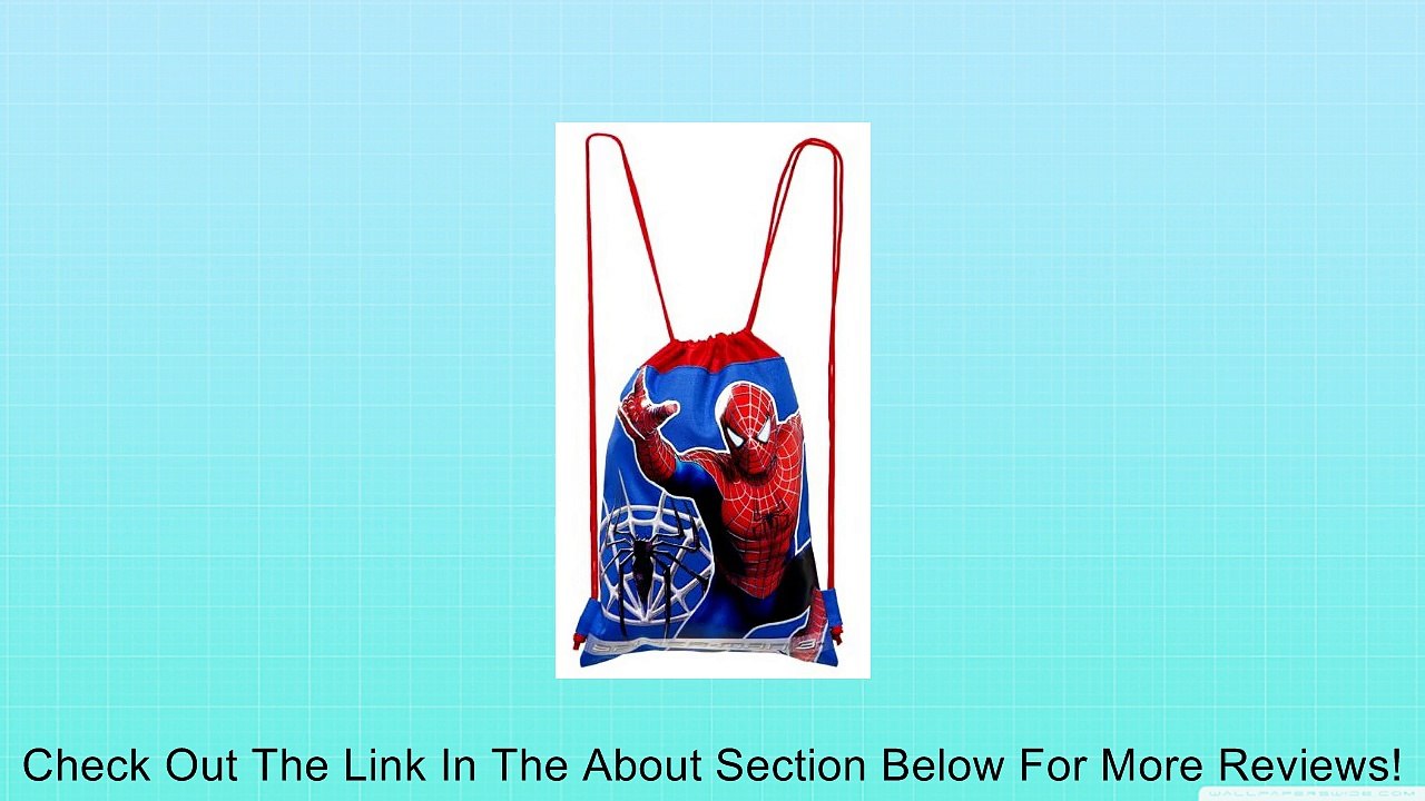 Blue Spiderman Drawstring Bag - Kids Drawstring Backpack Review