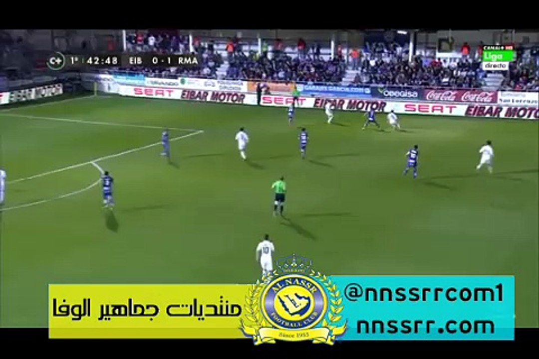 هدف ريال مدريد الثاني ضد ايبار عن طريق رونالد