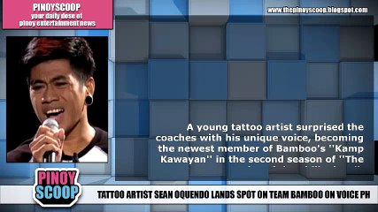 Sean Oquendo, A Young Tattoo Artist Lands On Bamboo's Kamp Kawayan On The Voice PH