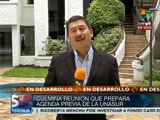 Concluye reunión que prepara agenda previa de la UNASUR