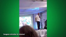 Palestra de Oscar é marcada por vaias e abandono