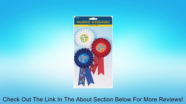 Award Ribbons 6 3/Pkg-1st, 2nd & 3rd Place Review