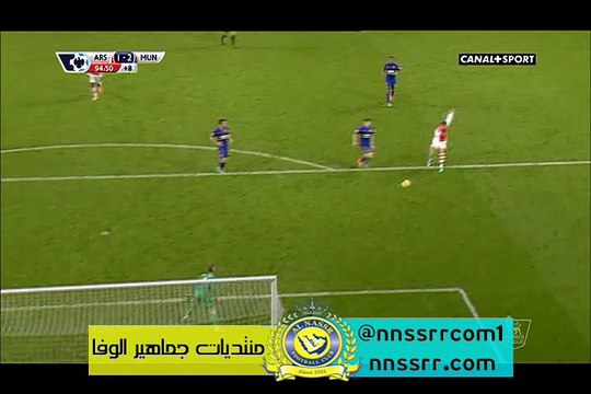 هدف تقليص النتيجة لصالح ارسنال ضد مانشيستر الاول 1-2
