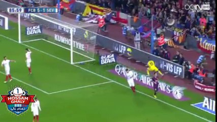 برشلونه × اشبيليه اخر عشر دقائق من الشوالي لميسي