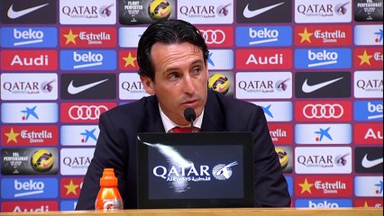 Emery: "Hoy hemos sido inferiores al Barcelona"