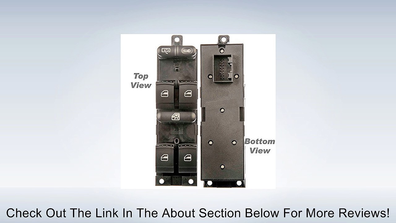 APDTY 012611 Master Power Window Switch Front Left Driver-Front For 1999-2006 VW Golf 4-Door / 1999-2005 VW Jetta 4-Door / 1998-2005 VW Passat 4-Door (Replaces VW 1J4959857D) Review