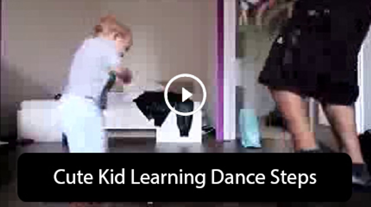 Cute Kid Learning Dance Steps Amazing
