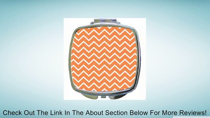 Rikki KnightTM Autumn Orange Chevron Zig Zag Stripes Design Compact Mirror Review