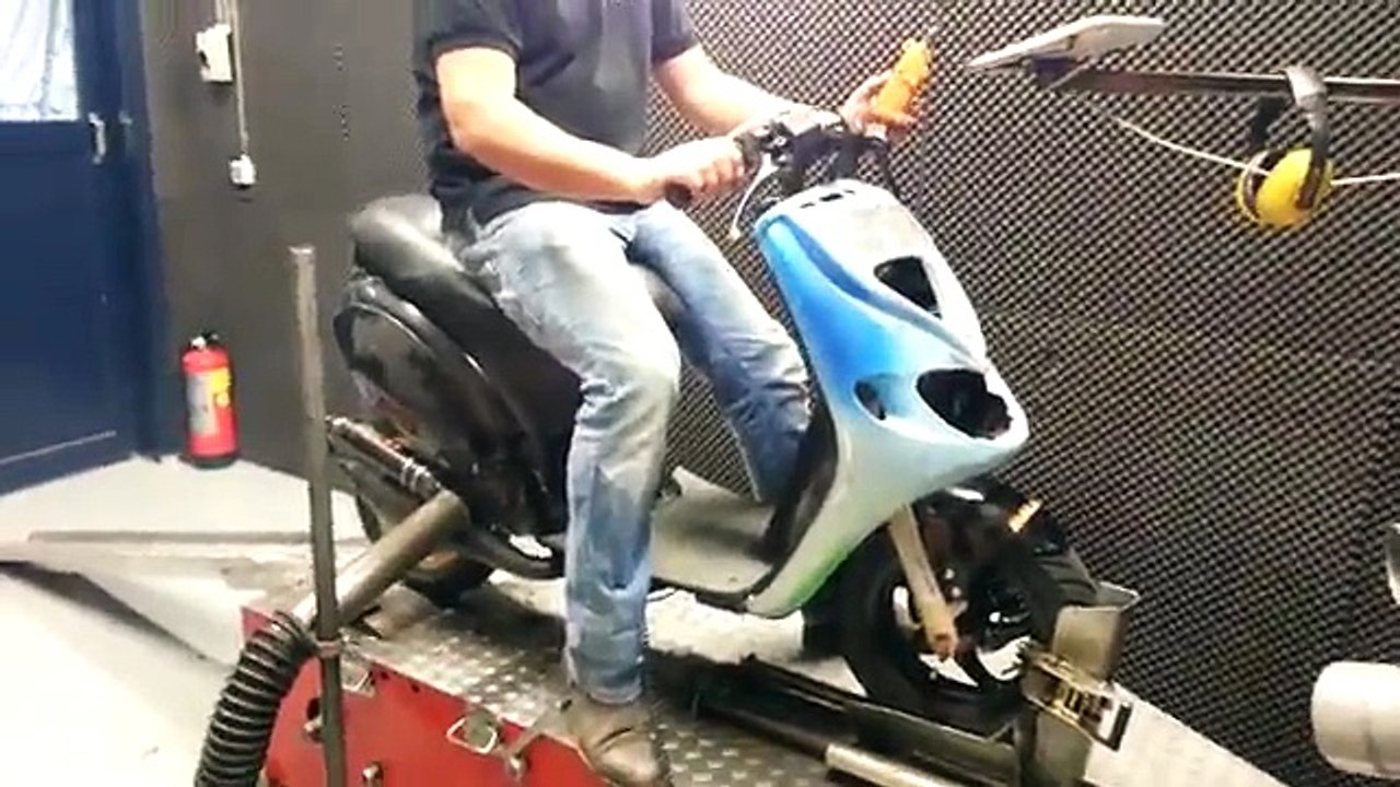 piaggio zip sp malossi team speed 70cc testbank..