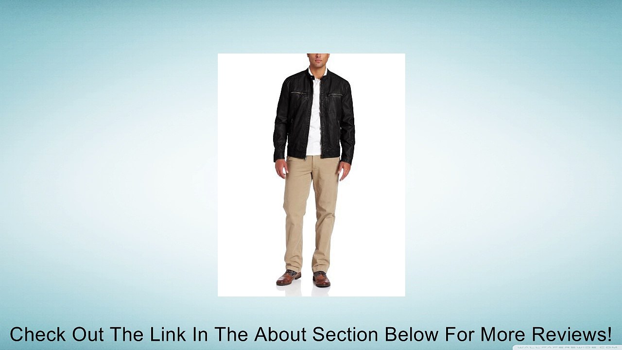 Levi's Men's Faux Leather Motocross Racer Jacket, Black, X-Large Review