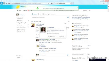 Yammer necessary lecture 17 follow