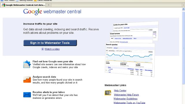 Webmaster Tools Web Monitoring