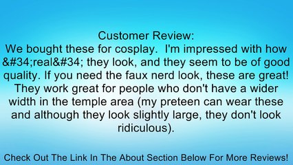 IG Unisex Retro Classic Simple Comfortable High Fashion Clear Lens Glasses Review