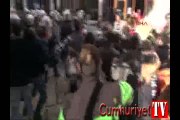 Tunceli'de Davutoğlu'nu protestoya polis müdahalesi