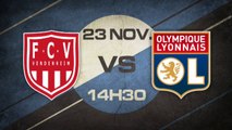 Dimanche 23 Novembre à 14h30 - Vendenheim FC - Olympique Lyonnais - U19 nationales féminines, groupe B, J7 (REPLAY)