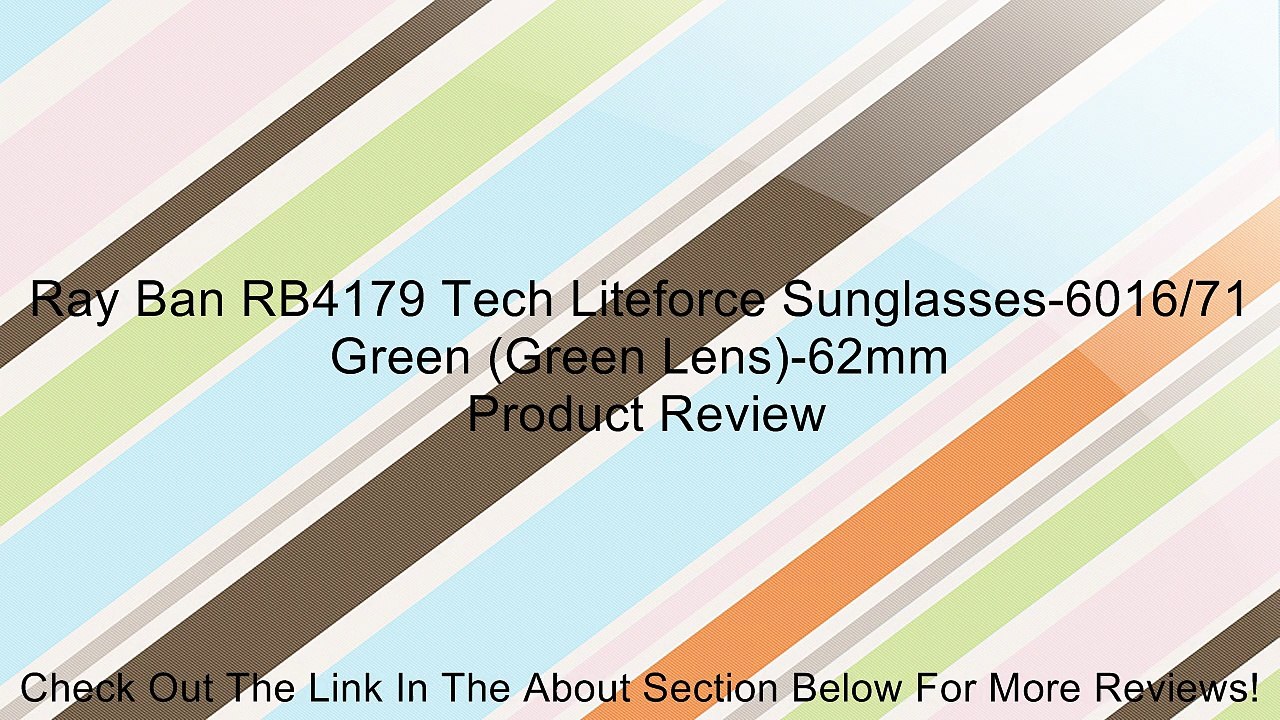Ray Ban RB4179 Tech Liteforce Sunglasses-6016/71 Green (Green Lens)-62mm Review