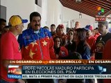 Nicolás Maduro ejerce su derecho al voto en las elecciones del PSUV