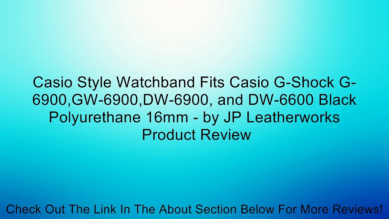 Casio Style Watchband Fits Casio G-Shock G-6900...
