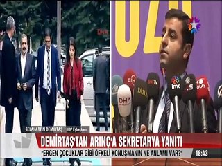 Demirtaş'tan Arınç'a Sekretarya yanıtı İmralı Tutanaklarını açıklayın