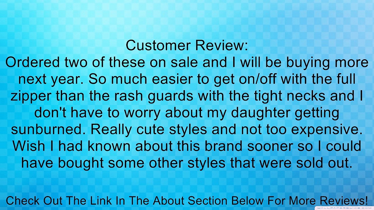 Splish Splash - UV Sun Protective Rash Guard Swimsuit Set by SwimZip Swimwear Review