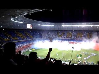 Mosaico da torcida do Fortaleza no Castelão antes do jogo contra o Macaé