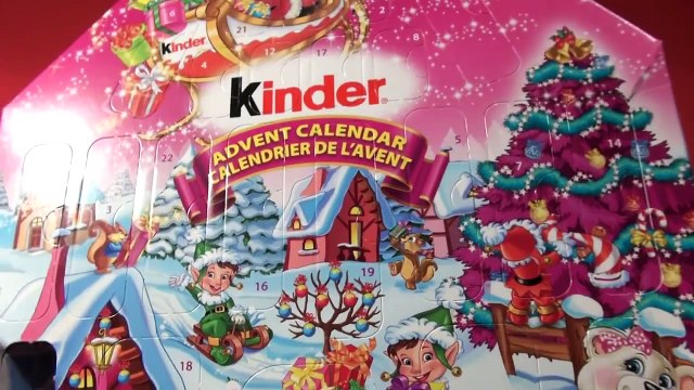 28 Kinder Surprises with 4 Kinder Eggs from the Kinder Express Advent Calender with Santa Claus